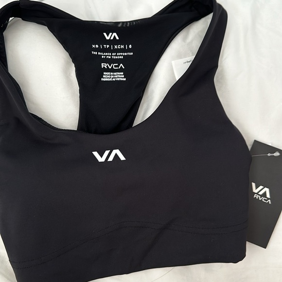 NWT RVCA VA ESSENTIAL MID II BRA black xs - Picture 4 of 4